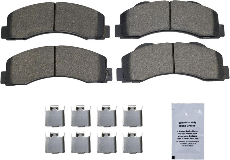 HUSCH D1414 Front Ceramic Brake Pads Kit Fit For Ford Expedition 2010-2017, For Ford F-150 2010-2017, For Lincoln Navigator 2011-2017 - Image 2